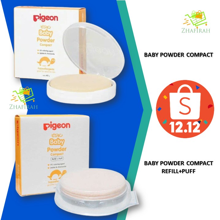 ❤ZJ❤ BEDAK BAYI COMPACT PIGEON - Pigeon Baby Powder Compact 45gr - BABY COMPACT PIGEON 45gr - BABY POWDER COMPACT PIGEON 45gr