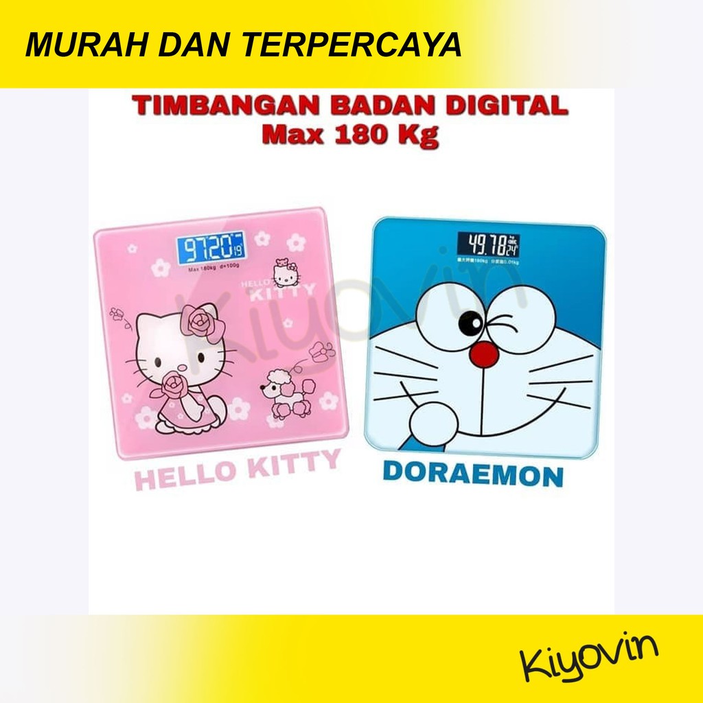 Timbangan Digital karakter Doraemon HK ukuran besar+Gratis baterai