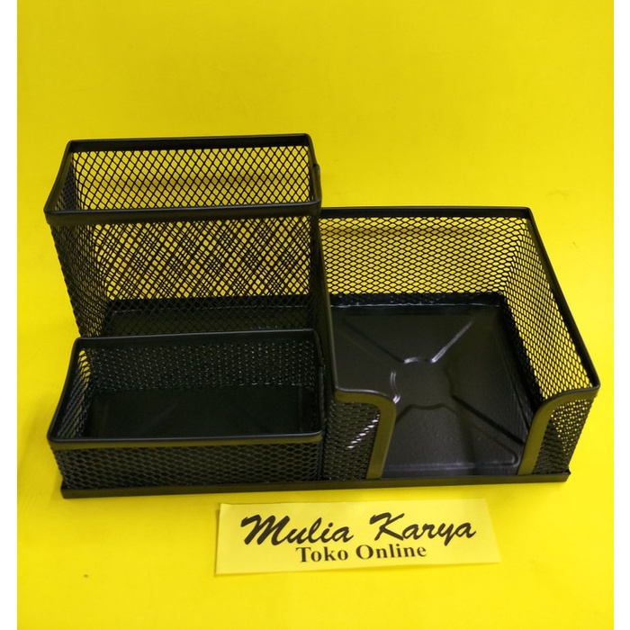 

Hadir Desk Set Jaring 3 Sekat Termasuk Tempat Kertas Memo / Tempat Pen Jala Trendi