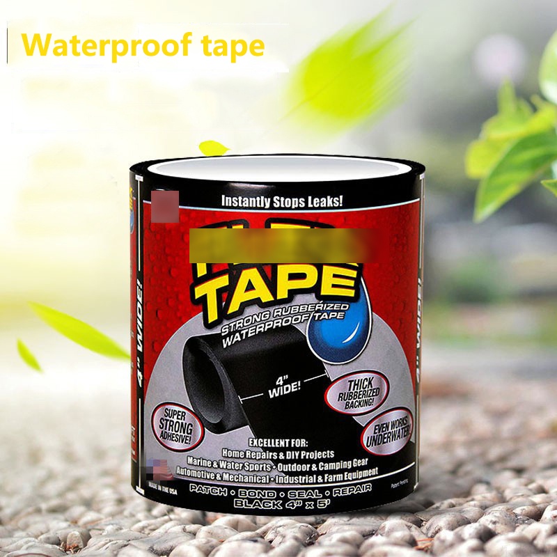 Lakban Lem Flex Tape Penambal Ajaib Super Kuat Anti Air Pipa Kaca Bocor Waterproof Rubberized Hitam Serbaguna 10 X 152 Cm