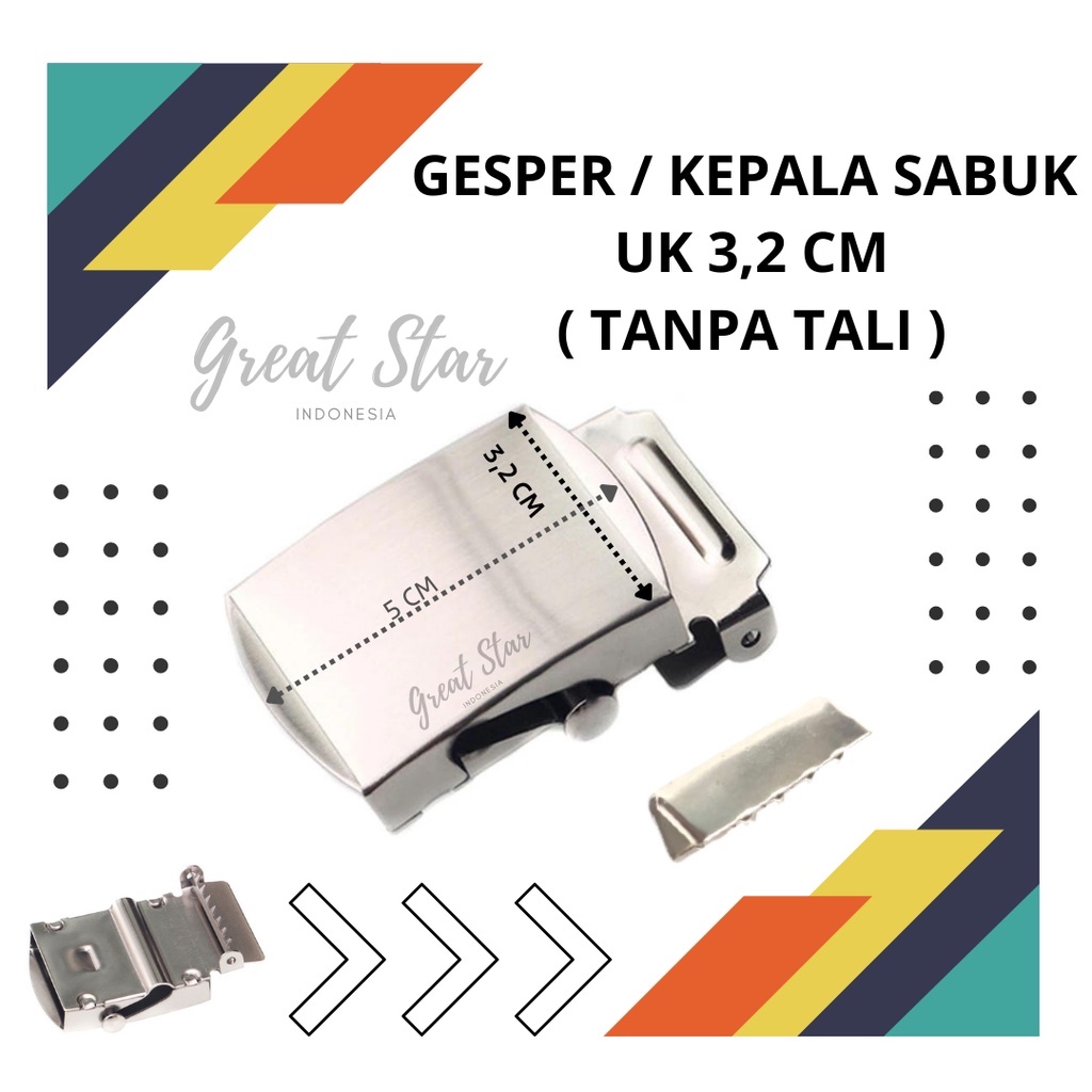 KEPALA SABUK / KEPALA GESPER ANAK SEKOLAH TANPA TALI 3,5CM IMPORT