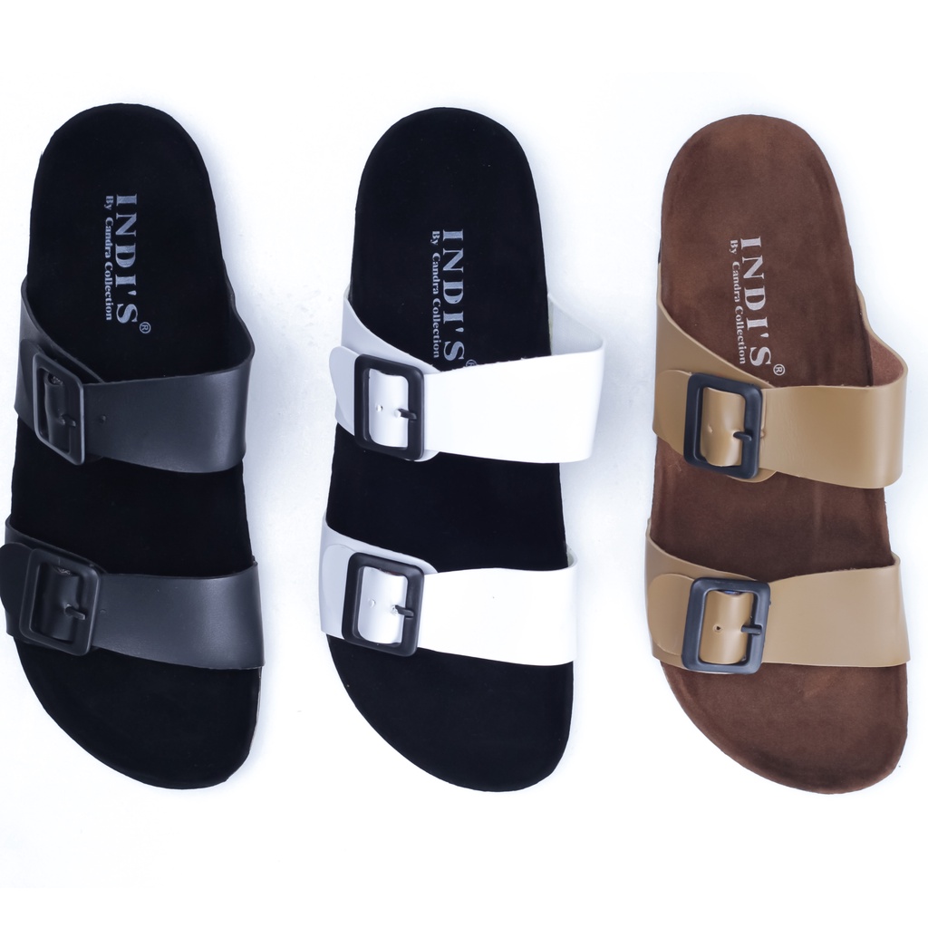 Sandal Birken Wanita Slip On Kasual Terbaru Double Strap NESANH - SALLY