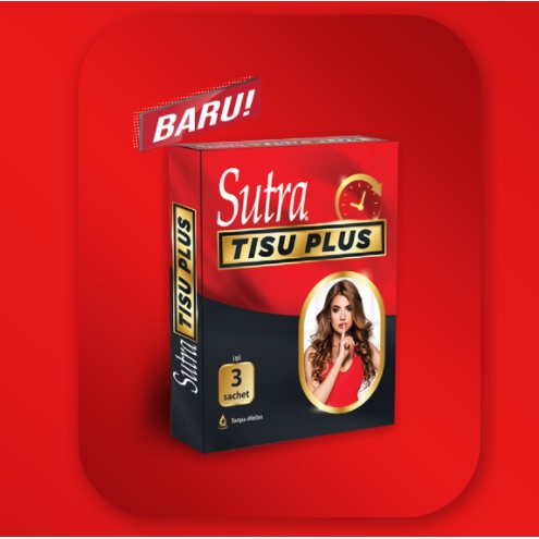 SUTRA TISU PLUS / TISSUE MAGIC PLUS ISI 3 SACHET TANPA DIBILAS