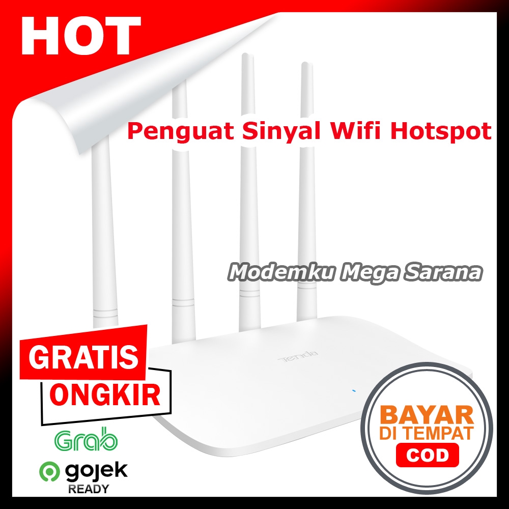 Penguat Sinyal Wifi Hotspot Tenda Router F6 Wireless 300Mbps Range Extender Wifi Repeater