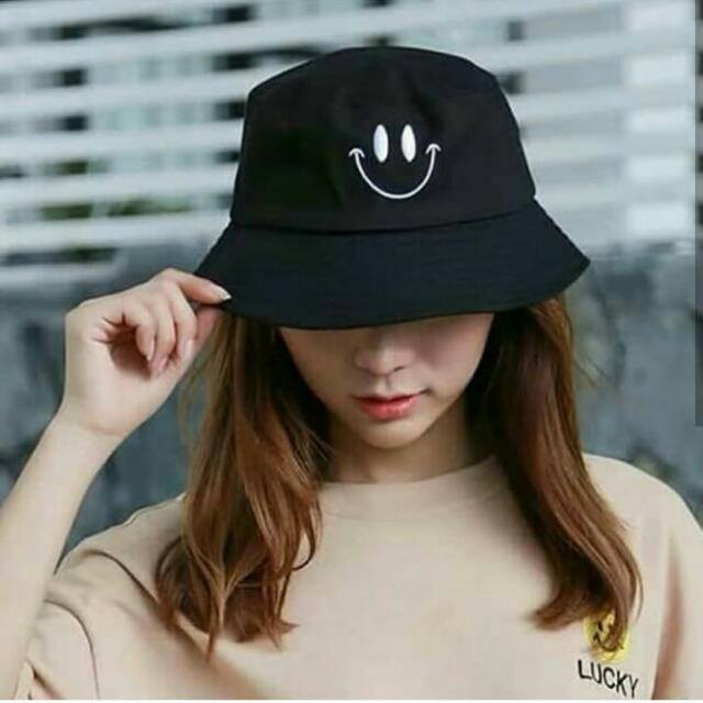 GRATIS BORDIR LOGO NAMA BACAAN  CUSTOM topi bucket hat topi bulat