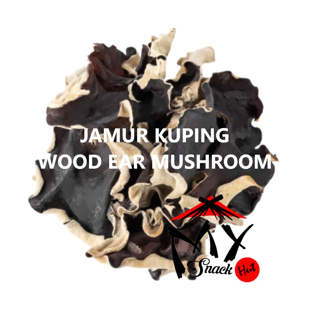 JAMUR KUPING KERING 25GR - DRIED BLACK FUNGUS WOOD EAR MUSHROOM PREMIUM - BOKNI BOKJI HITAM HEIMUER HEI MU ER 黑木耳