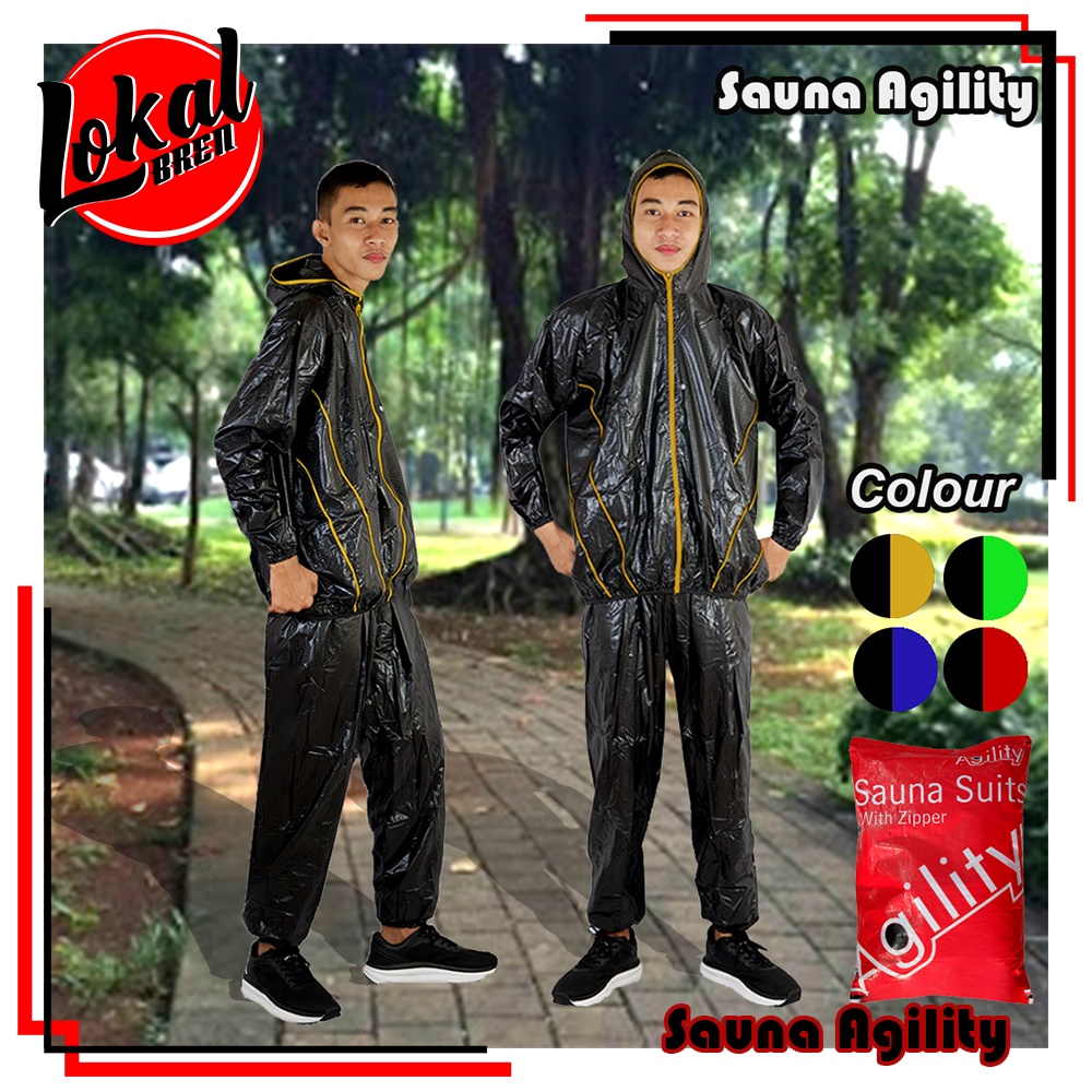 Jaket Parasut Olahraga Setelan Sauna Agility