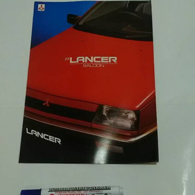 Flyer brosur iklan asli lama mitsubishi lancer sendan saloon klasik