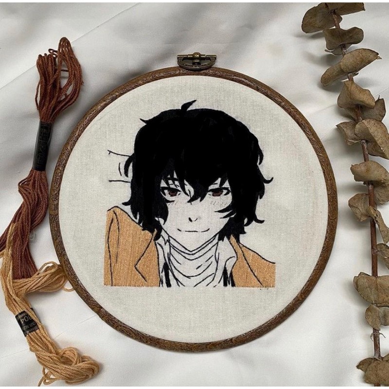 anime embroidery — dazai [bungou stray dogs]