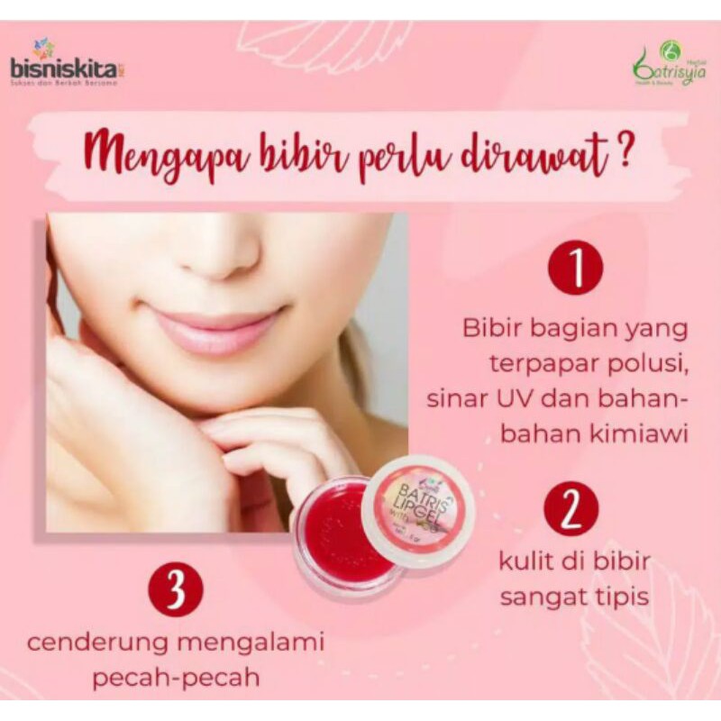 Batrisyia LIPGEL lip balm gloss treatment pemulas bibir pelembab lipcare batrisya herbal