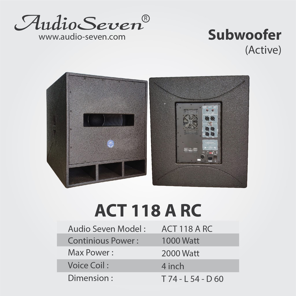 speaker aktif / aktive subwoofer RC 118 AudioSeven (bukan HUPER ) ori