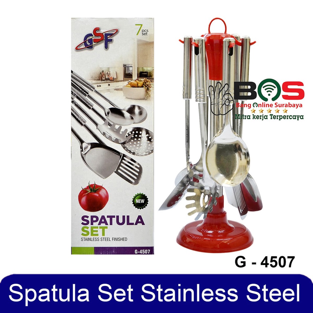 Spatula Stainless Steel Set 7 Pcs Kitchen Utensil GSF 4407 GSF-4407 GSF4407