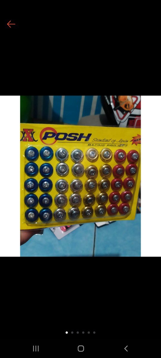 Baut Posh+ Ring Monel Variasi Universal - Baut Monel 124 Penilaian Isi 40 Pcs