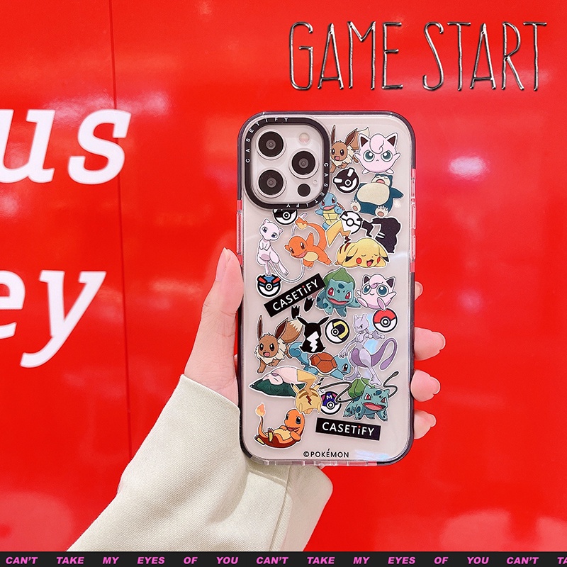 Casing Iphone 12 11 Pro Max 6 6s 7 8 Plus Xr X Xs Max Se Tide Brand Casetify Pikachu Pokemon Squirtle Soft Phone Case Shopee Indonesia