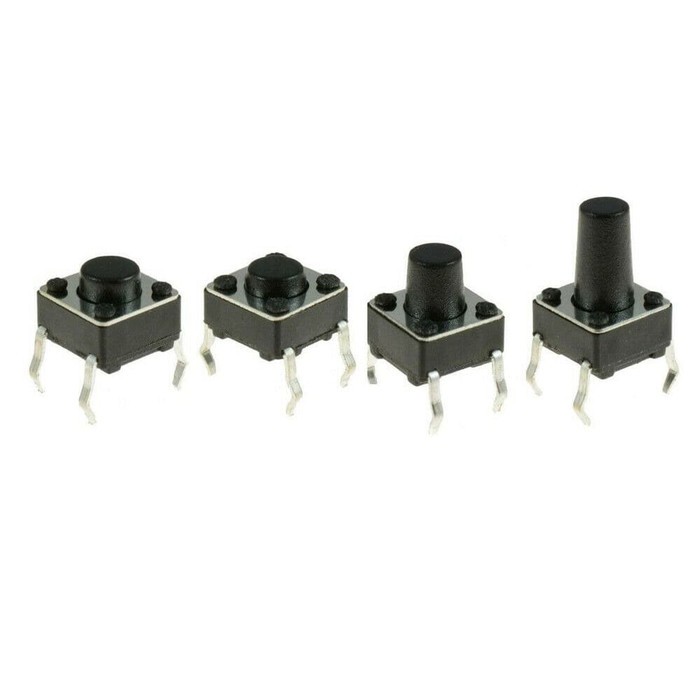 Tact Switch 6x6x8 mm Saklar Micro Push Button 4 Pin Kaki