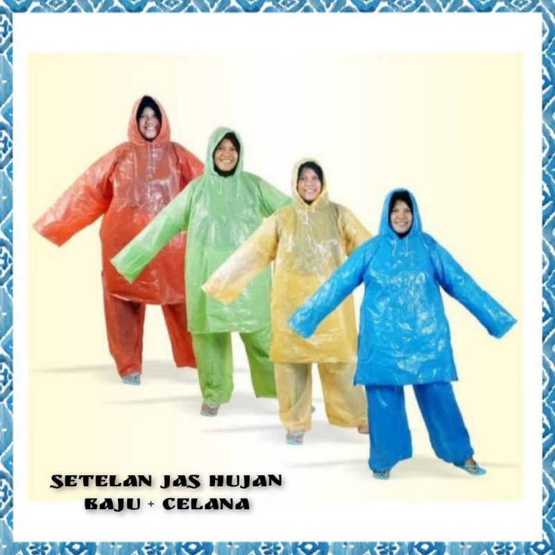 Setelan Jas Hujan Baju dan Celana