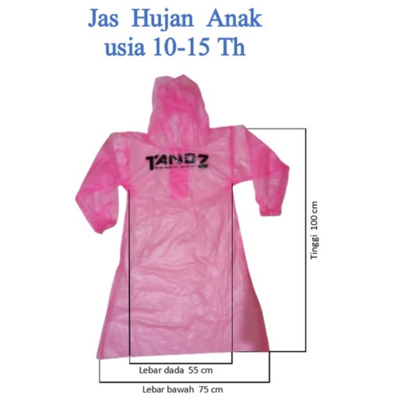 Jas hujan anak gamis TANOZ warna warni