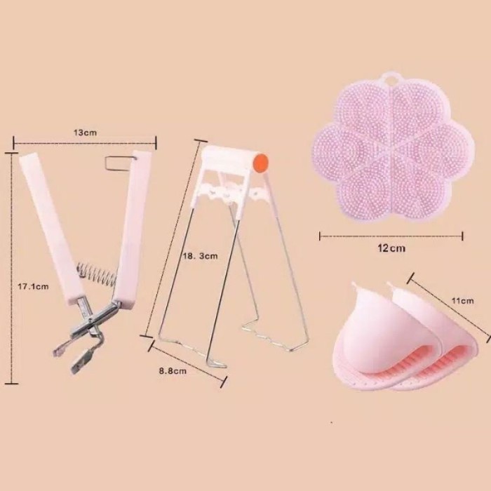 barokah gamis SILICONE PENJEPIT ANTI PANAS - SET ISI 4 PCS