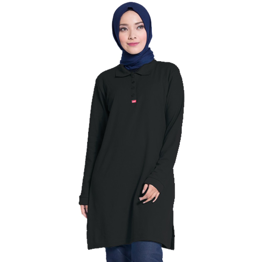  Dauky  Ladies Polo  Shirt Hitam Shopee Indonesia