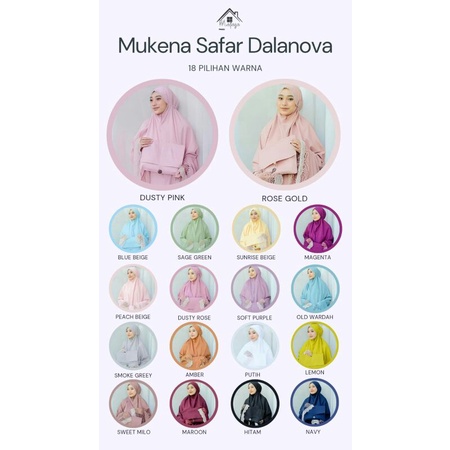 DALANOVA MUKENA SAFAR TERBARU 2022 ORIGINAL IBU DAN ANAK(BISA COD)