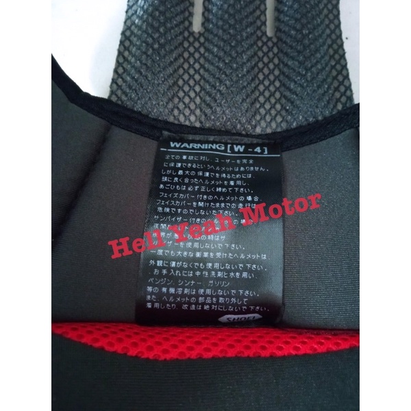 Label Warning Clone Shoei X14 X12 Scott Rx7 helm Custom Ala ala Shoei 1:1 Crownpad