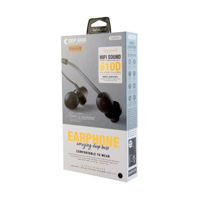 earphone remax original 610D suara super bass/earphone suara jernih/earphone dengan mic