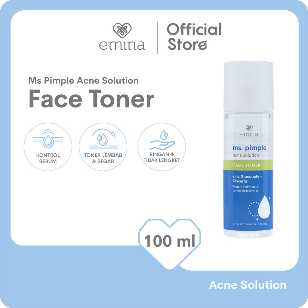 LIMITED EDITION! Emina Ms Pimple Face Toner 100 ml - Ratu Ghania's pick for Face Toner BISA COD