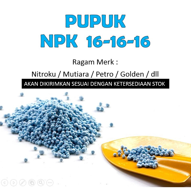 Repack Pupuk Prima / Mutiara 16-16-16 1 Kg Pupuk Npk Biru 161616 Pupuk Pertumbuhan Bibit Benih