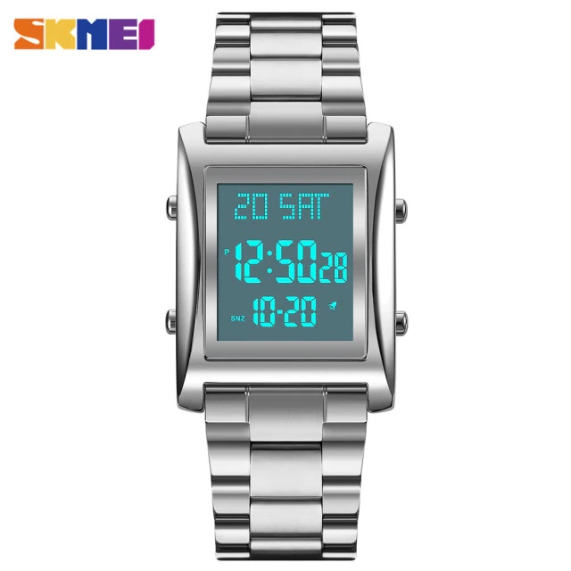 Jam Tangan Pria SKMEI 1812 Men Dual Time Jam Tangan Digital SKMEI Stainless Steel