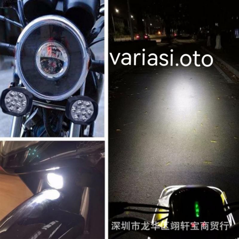 Lampu Tembak Sorot LED Motor 12 Volt Work Light Cree 9 Mata / 9 LED