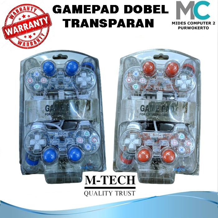 Gamepad Dobel Stik M-TECH Transparan MT-830D