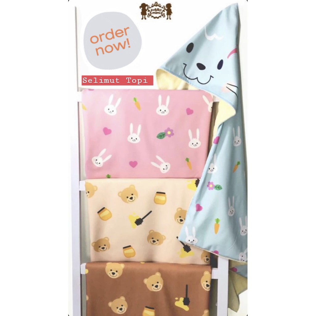 Petite Mimi premium hooded blanket Selimut Topi Petite Mimi CBKS