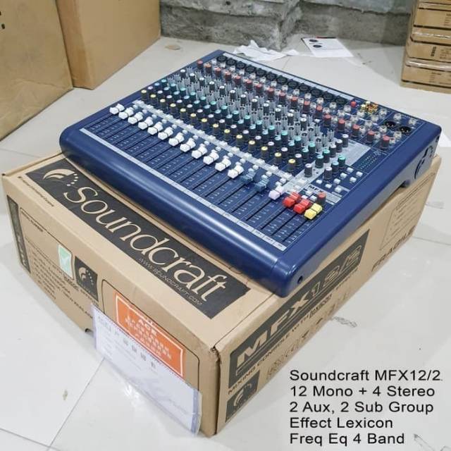 Mixer 12 channel Soundcraft MFX-12/2 Baru