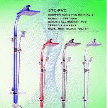 Shower Tiang Mandi Alumunium Anti Karat+Bonus Kran Cabang Double Oval