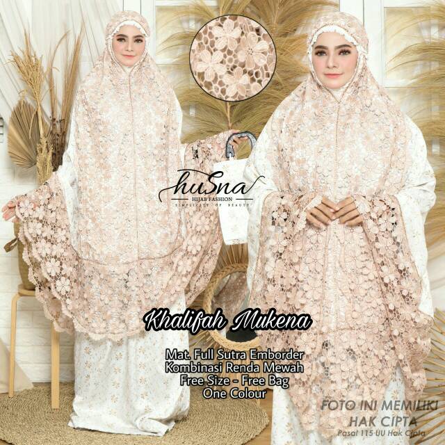 MUKENA BORDIR // KHALIFAH MUKENA // BAHAN SUTRA
