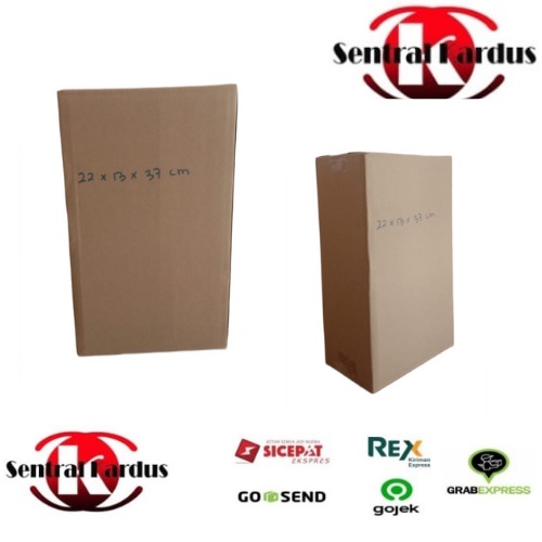 

HEMAT (ISI 10 PCS ) KARDUS TINGGI UK.22x13x37cm kardus packing/kardus barang grosir standar polos tebal-centralkardus