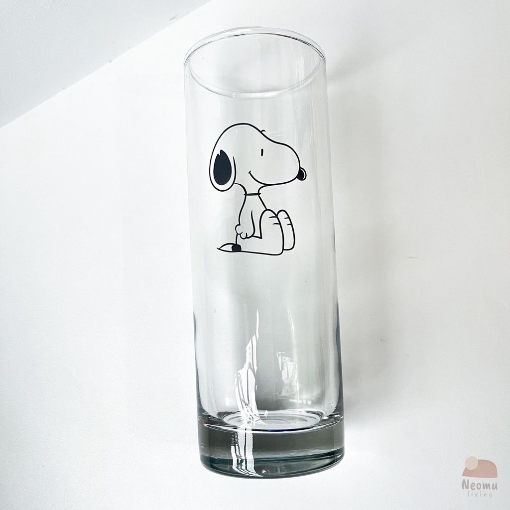 Gelas Korea | Gelas Kaca | Gelas Motif | Gelas Transparan | Gelas Aesthetic | Gelas Snoppy