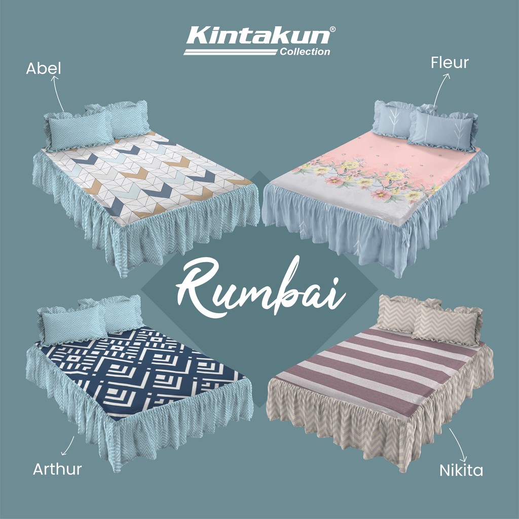 Sprei Rumbai King 180 Dirumah Aja Edition Kintakun D'luxe Microtex 5in1 39cm