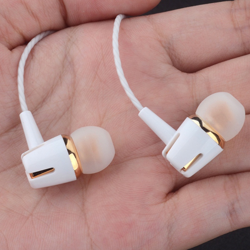 3.5mm Kabel Dengan Mic Musik Call Accessorie HiFi Suara Kawat-Terkontrol In-ear Earphone Universal Untuk Ponsel Android PC Peredam Suara Stereo