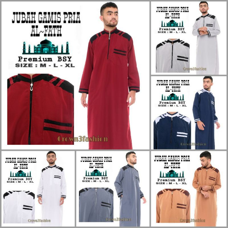 Jubah saudi pria terbaru gamis muslim pria ☆ Cod Ok