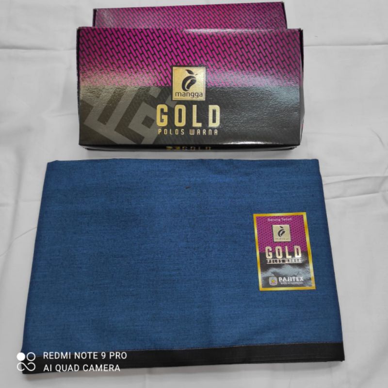 sarung mangga gold hitam polos baguss lembut murah grosir original