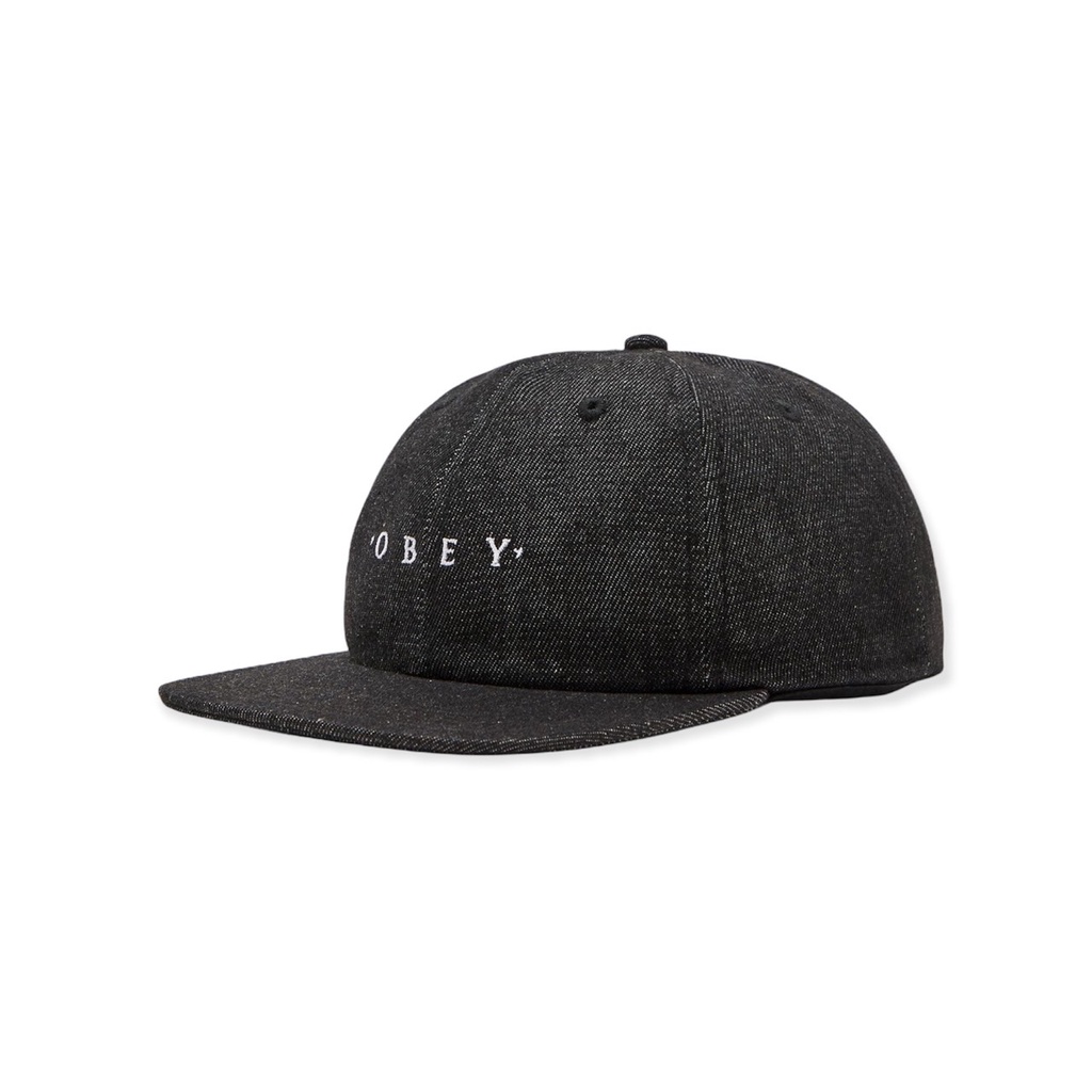 OBEY TEMPER 6 PANEL STRAPBACK CAP - BLACK | ORIGINAL