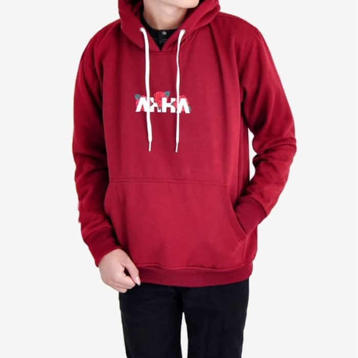 Jaket AHHA Sweater Hoodie AHHA Skull Merah / Sweater AHHA Premium