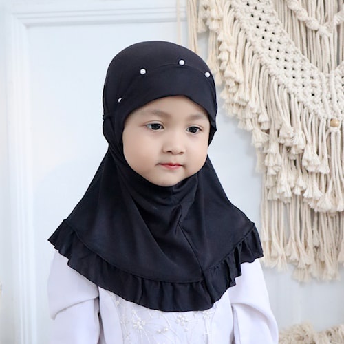 Jilbab Hijab Anak Kecil Lucu 0-3 Tahun Syiria Bulan Bahan Jersey - Krudung Kerudung Anak Bayi Terbar