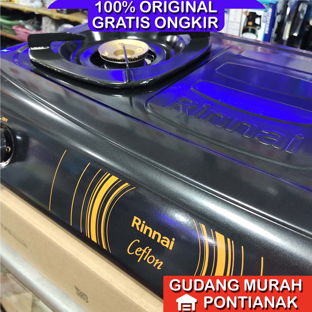 Kompor rinnai 522C /Kompor Rinnai RI 522C 2 Tungku Kuningan Ceflon  522c