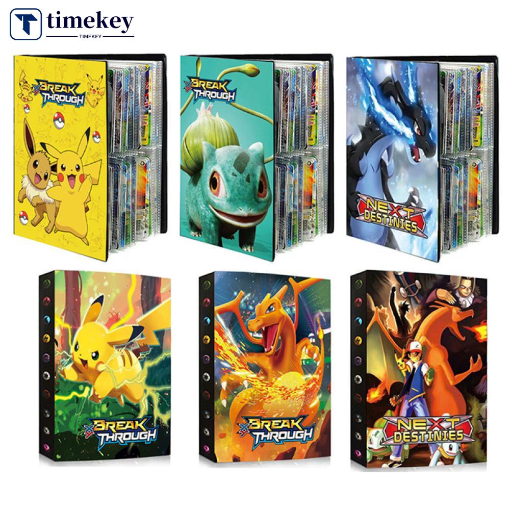 Timekey 240PCS Buku Album Koleksi Kartu Game Pokemon 60 / Box D2F4