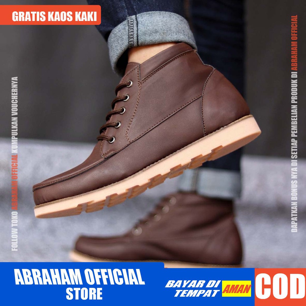 ABRHM x UCA - Sepatu Boots Pria Sepatu Kulit Syntetic Pria