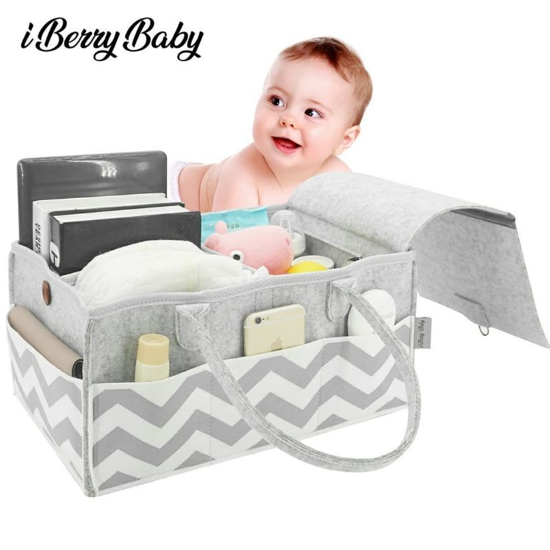 iBerry My Size Caddy Bag / Diaper Bag / Tas Perlengkapan Bayi With Removable Flap