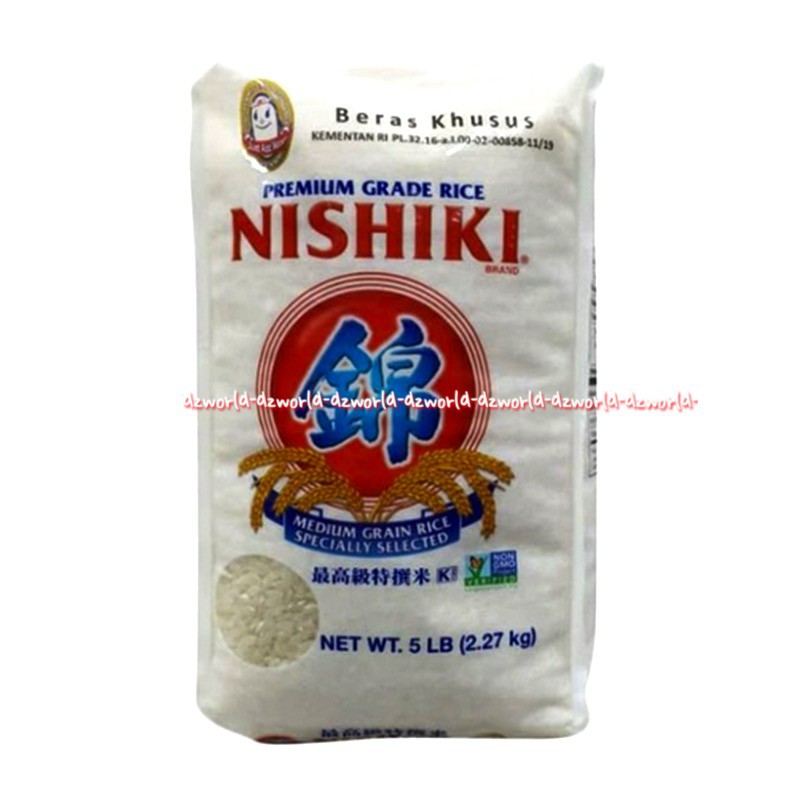 Nishiki Premium Grade 2.27kg Beras Jepang Untuk Membuat Sushi Japan rice Pulen Nisiki Nhisiski