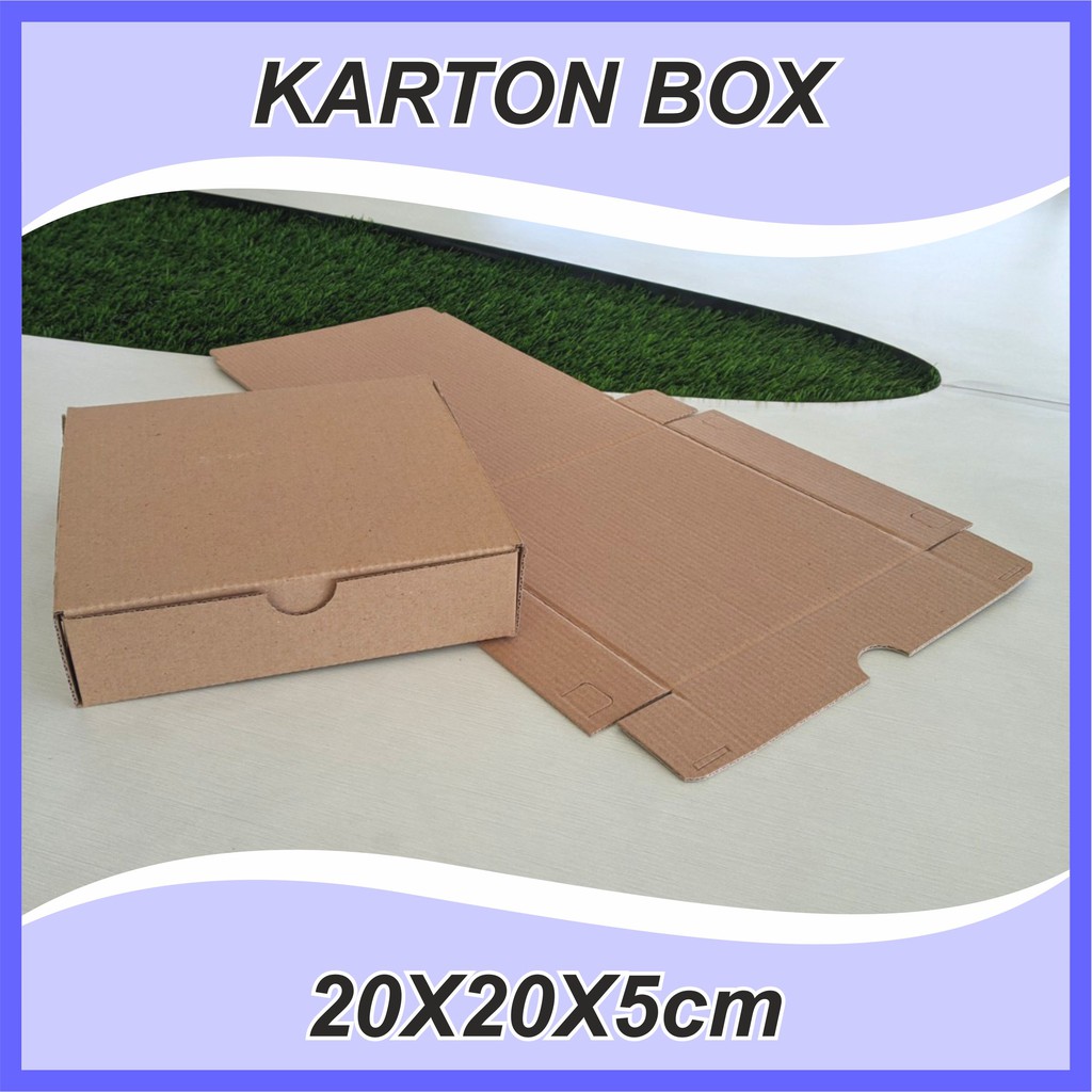 

Karton Box uk 20x20x5 cm Polos EF Kardus Packing Murah | kardus box die cut | box packing hampers dan aksesoris | box kue brownies